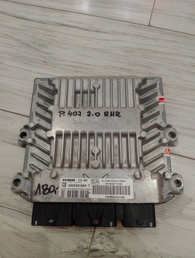 фото №1, Блок управления двигателя peugeot 407 2.0 rhr 9656171280