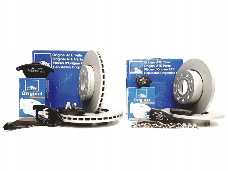 фото №2, Ate тормозные диски + тормозные колодки перед + задняя skoda octavia ii