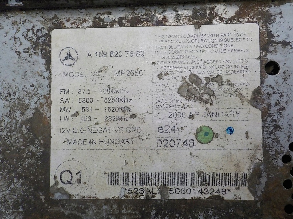 фото №3, Mercedes w169 радио cd a1698207589