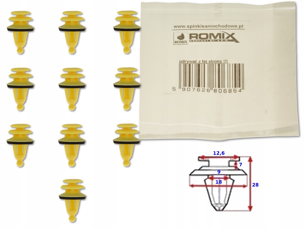 фото №1, Mitsubishi colt cj 96- кліпса кліпса штифт обшивка дверей