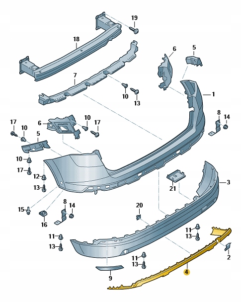 фото №1, Спойлер бампера заднього seat ateca оригінальний