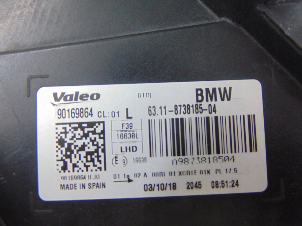 фото №9, Bmw x2 f39 левая лампа перед full led 8738185 2017-