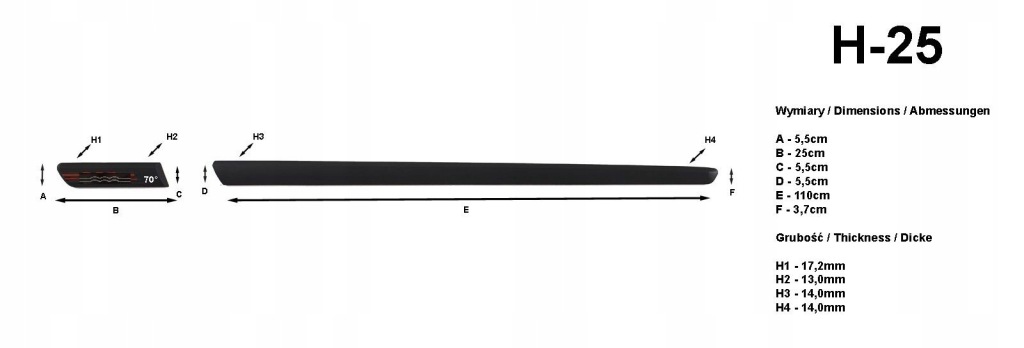 фото №5, Fiat 500 2007-2014 хетчбек накладки бічний двері