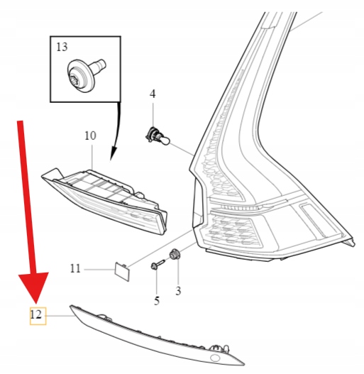 фото №1, Відбивач бампера лівий задня volvo xc60 2018- оригінальний номер 32293628