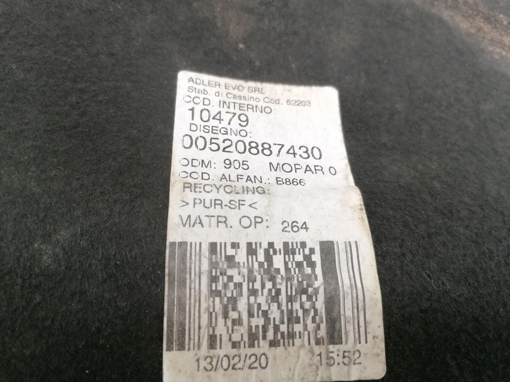 фото №3, Jeep renegade підкрилок шумоізоляція капот оригінал 2014-