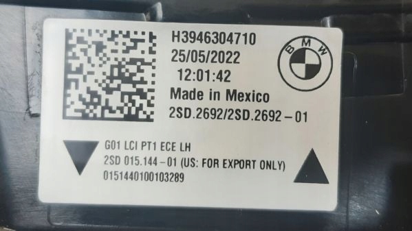 фото №7, Bmw x3 g01 lci лампа левая задняя h3946304710