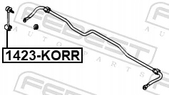 Febest з'єднувач стабілізатор задній 1423-korr fbt Доставка