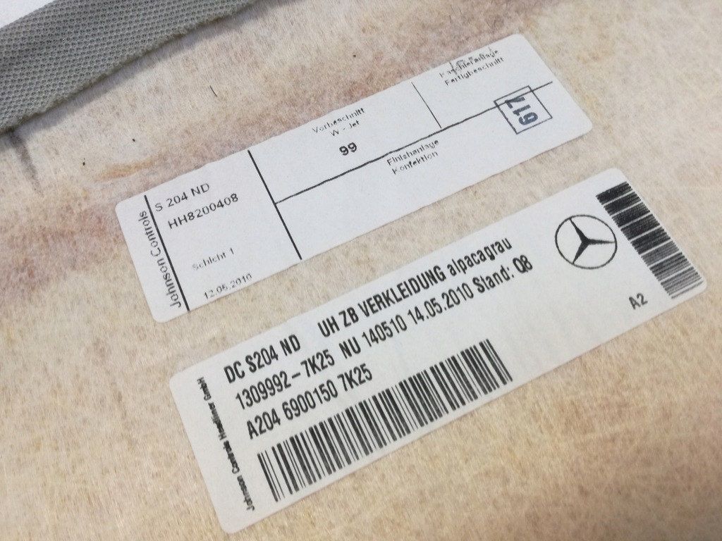 фото №6, Потолок mercedes w204 kombi