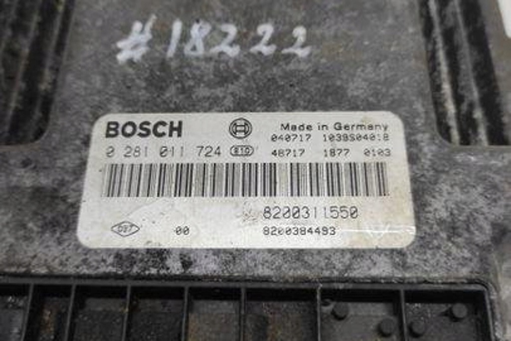 фото №1, Бортовой компьютер двигателя ecu renault espace iv jk0/1_ 0281011724 2.2l дизель