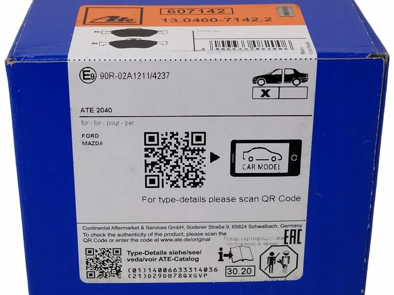 фото №3, Ate гальмівні колодки перед mazda 2 demio ford fiesta iv v