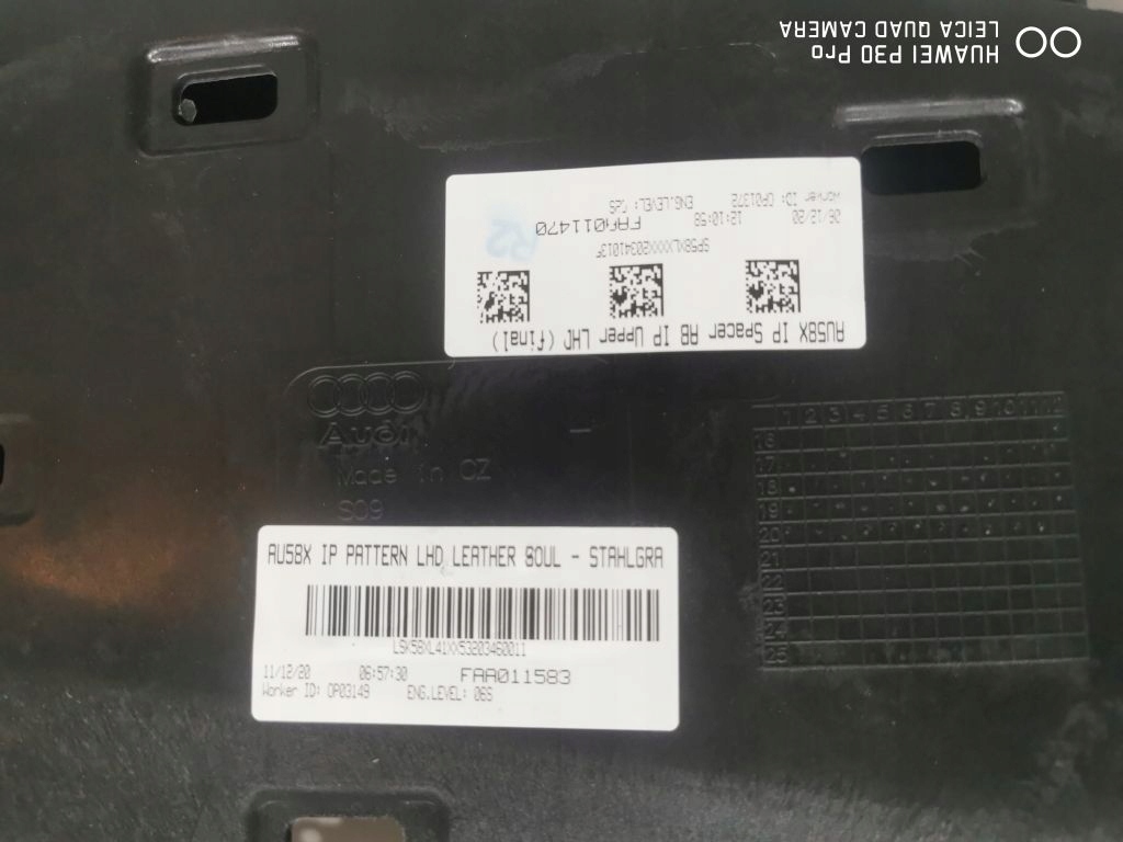 фото №6, Audi a6 a7 c8 кожа гладкая czarna подушка безопасности проекционный дисплей консоль подушка безопасности комплект