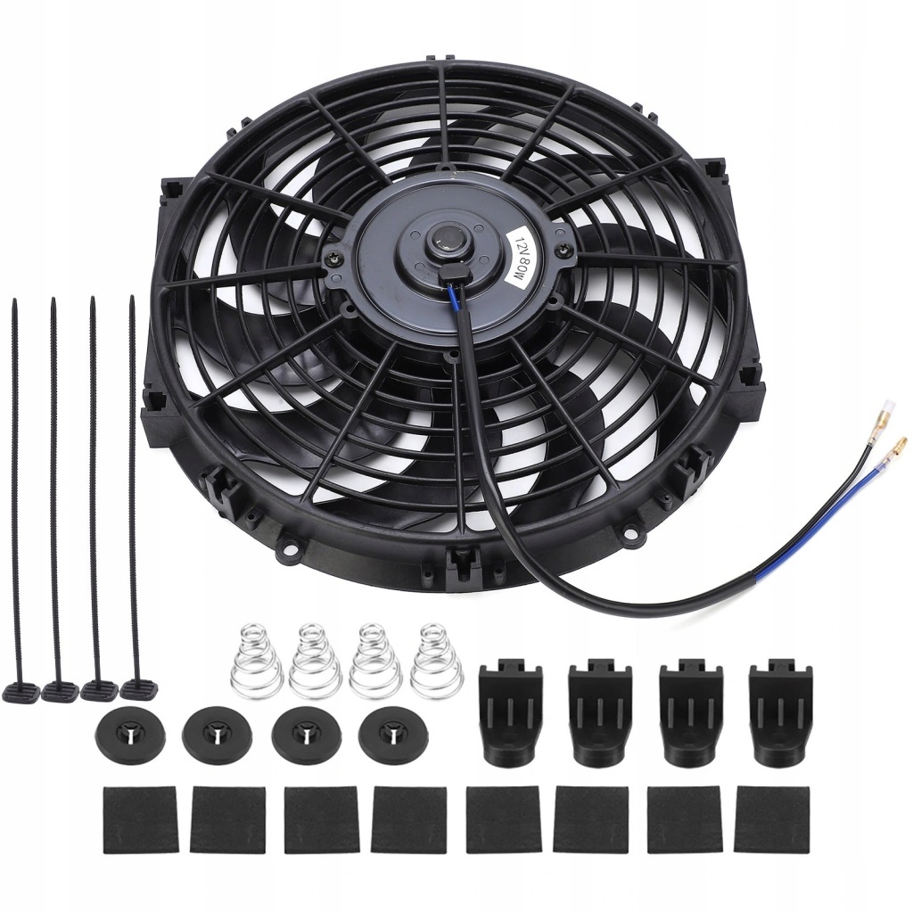 фото №1, 12-cal 10 щітки вентилятор радіатора 12v 80w