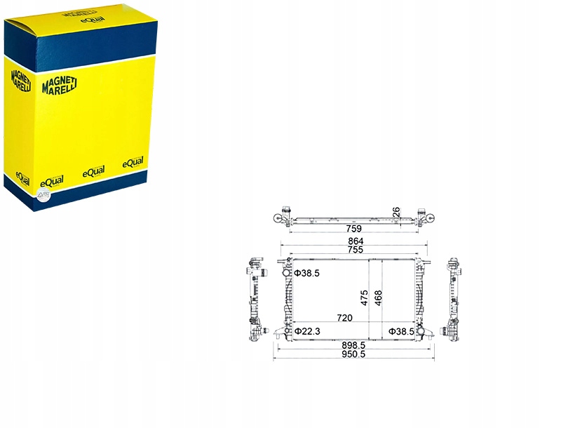 фото №1, Радиатор audi a4 avant 8w5 b9 magneti marelli