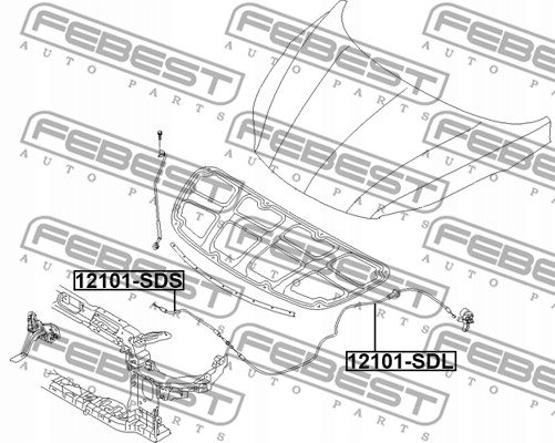 фото №3, Троси капот febest 12101-sdl