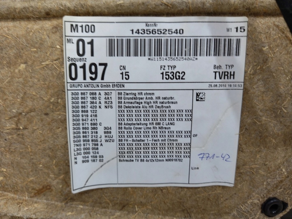 фото №11, 3g9867212 оббивка двері обшивка шторка vw passat b8 2015+