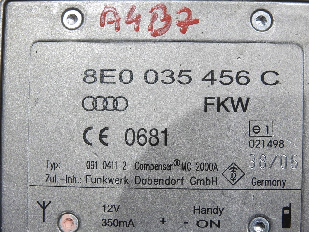 фото №8, Усилитель антенны audi a4 b7