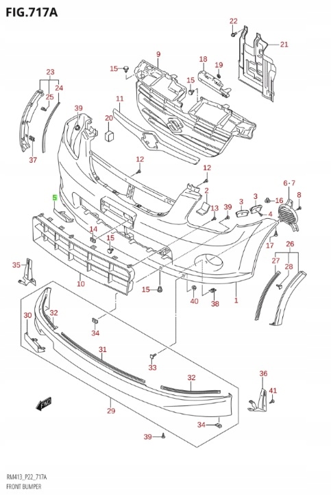 фото №3, Suzuki ignis ii 2004-2007 - заглушка фаркоп перед