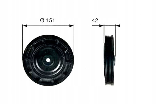 фото №1, Gates шків колінчастого вала колінчастого nissan primastar