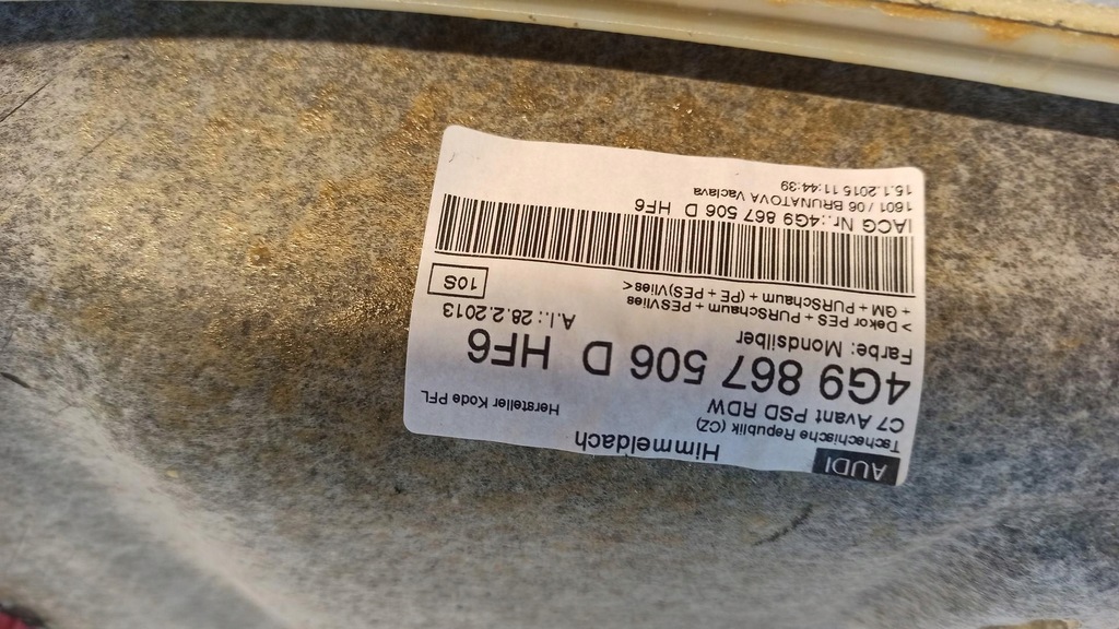 фото №6, Audi a6 c7 стеля kombi 4g9867506d