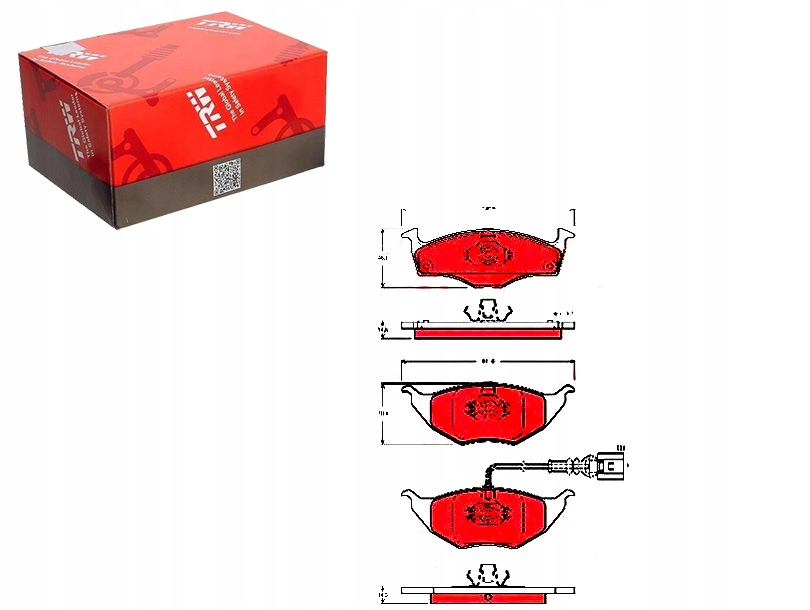 фото №1, Тормозные колодки тормозные audi перед a2 1,2 tdi 01-05 trw