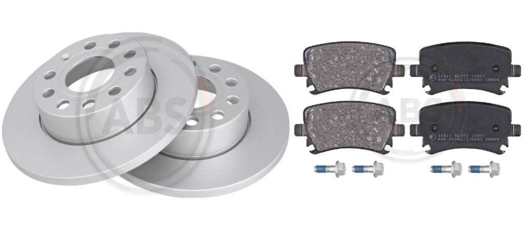 фото №1, Набір гальмівні диски гальмівні колодки передній. abs vw caddy задня od 2004-15r