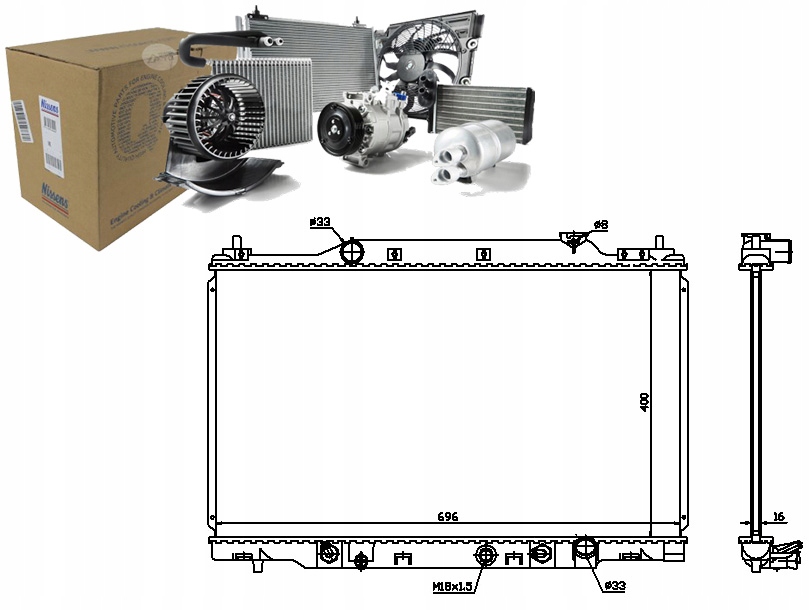 фото №1, Nissens радіатор wody honda stream 2.0 16v rn