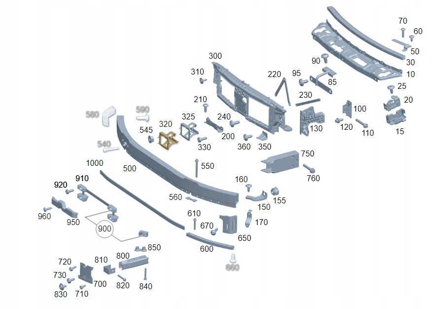 фото №3, Кронштейн радара distronic mercedes klasa c w206 cle