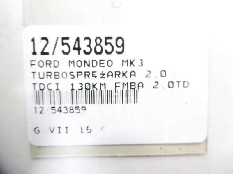 фото №7, Mondeo mk3 турбонагнетатель 2,0tdci 2s7q-6k682-ac