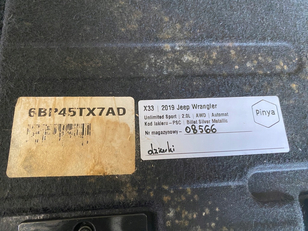 фото №10, Пол багажника 4xe jeep wrangler jl 2018+ usa