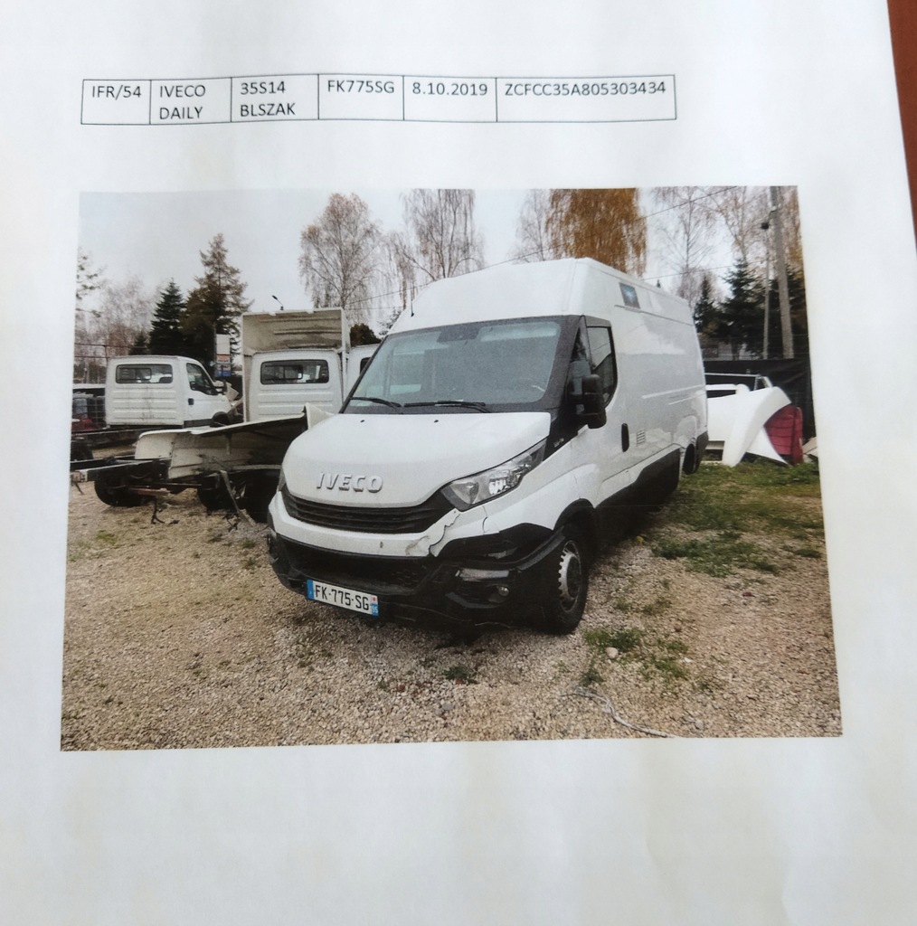 фото №2, Рама с документы iveco daily 35