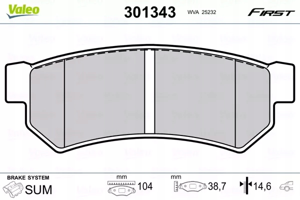 фото №1, Гальмівні колодки ham. chevrolet lacetti j200 03/ 301343