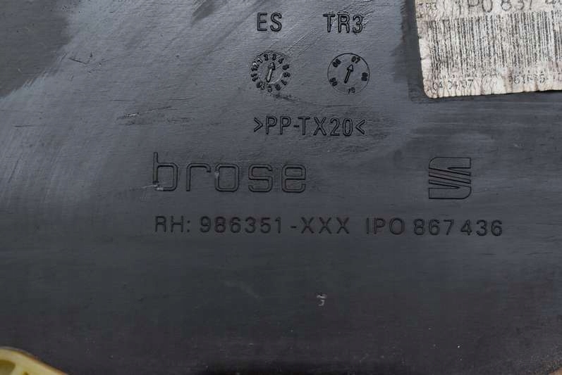 фото №16, Підйомник скло правий перед eu seat leon 2 ii 07r