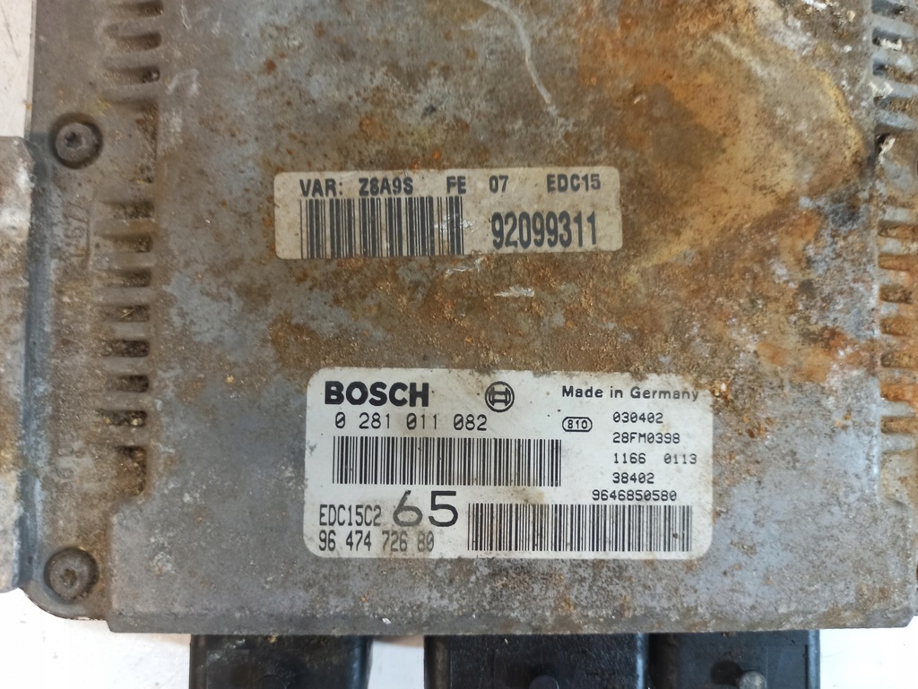 фото №8, Peugeot 607 2.0 hdi бортовой компьютер двигателя 0281011082