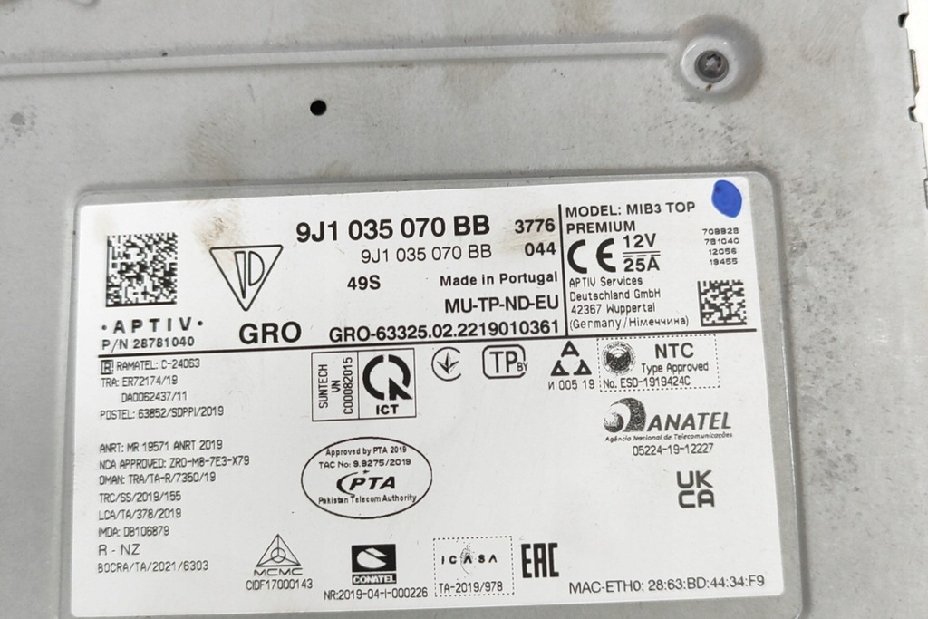 фото №6, Porsche taycan 9j1 музыка navi мультимедиа head unit 9j1035070bb 2022