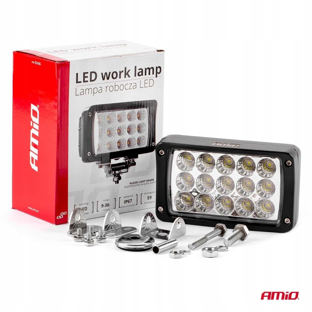 Фара робоча протитуманна фара led прожектор awl22 15led 12v 24v amio-02436 Недорого