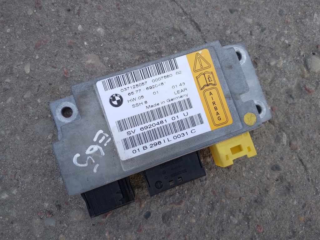 фото №1, Bmw e65 przedlift датчик модуль подушка безопасности 6 920 481