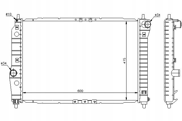 фото №1, Nissens радіатор двигуна chevrolet aveo / kalos d