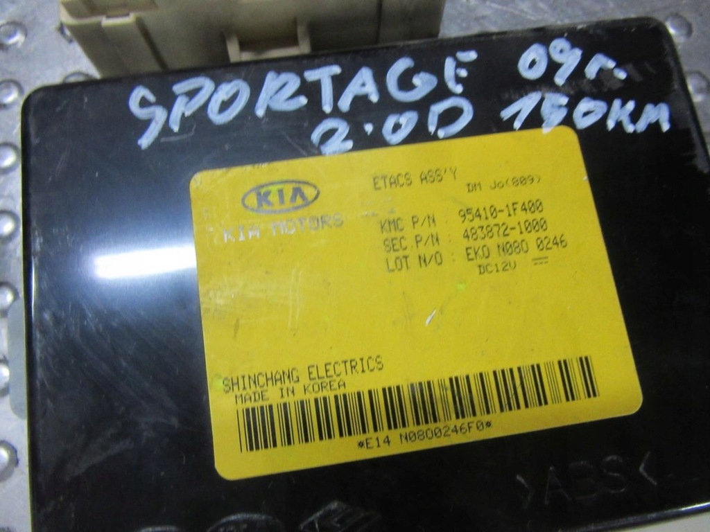 фото №5, Kia sportage ii 2.0d 2009 набір do запуск бортовий комп'ютер 150km kpl