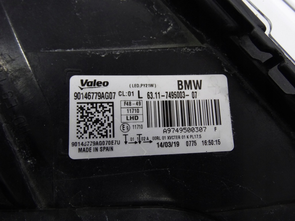 Bmw x1 f48 15-19 фара ліва full led 7495003 оригінальна Зі Шроту