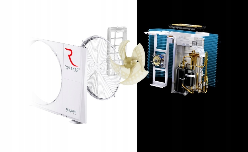 Насос тепла rotenso aquami split 8 kw 1-fazowa promocja raty zero Киев