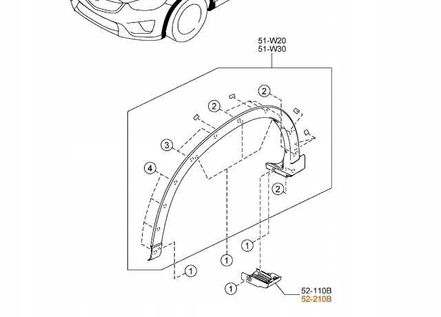 фото №1, Оригинальная накладка крыла prz pr mazda cx-5