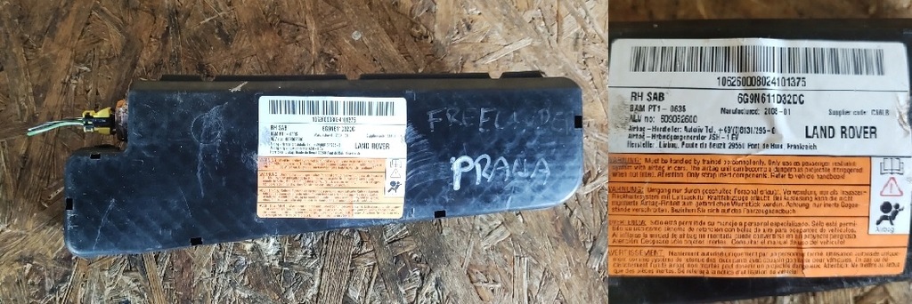 фото №1, Подушка безопасности w сиденье правый land rover freelander ii