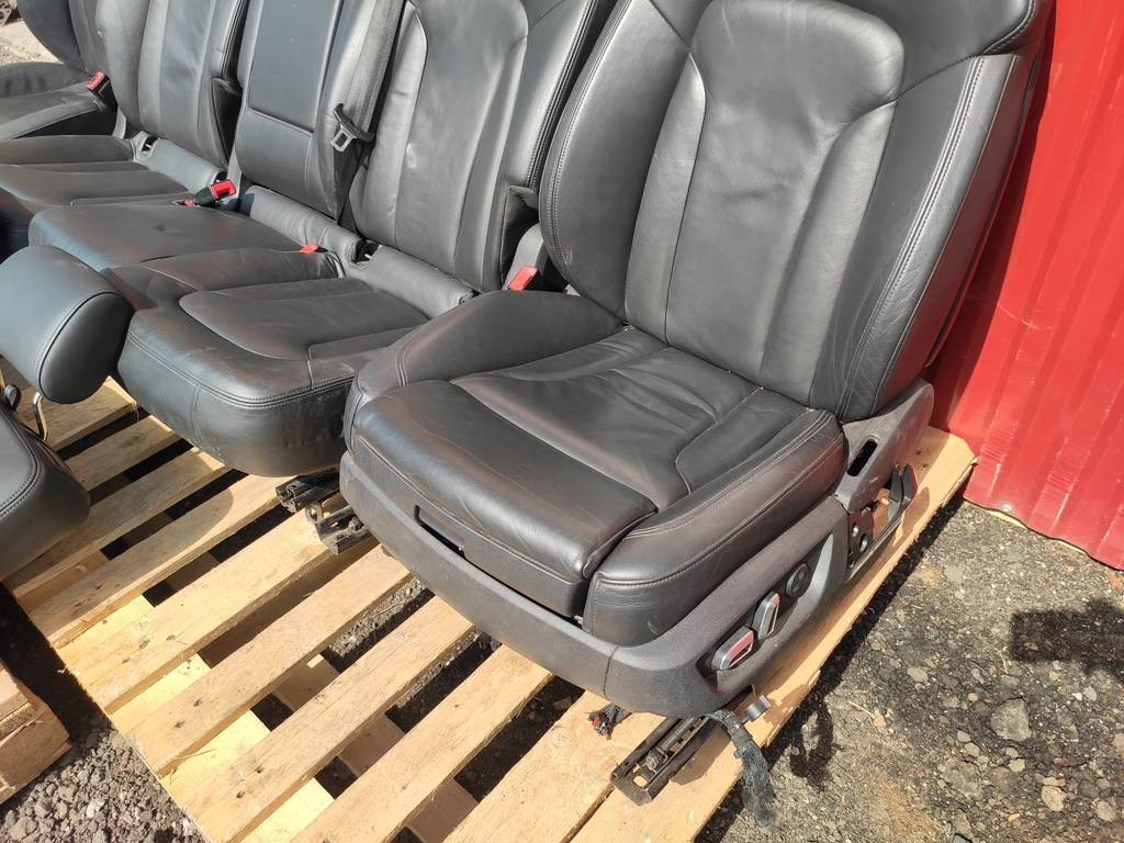 фото №12, Audi q7 4l салон сидіння сидіння s-line заднє сидіння 3 ряд обшивки комплект 7 шкіра