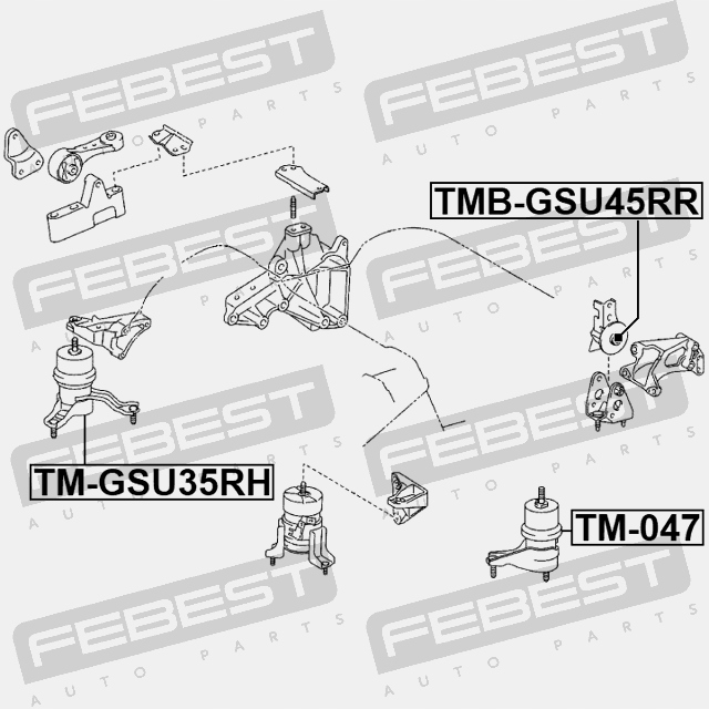 фото №10, Подушка двигуна права febest tm-gsu35rh