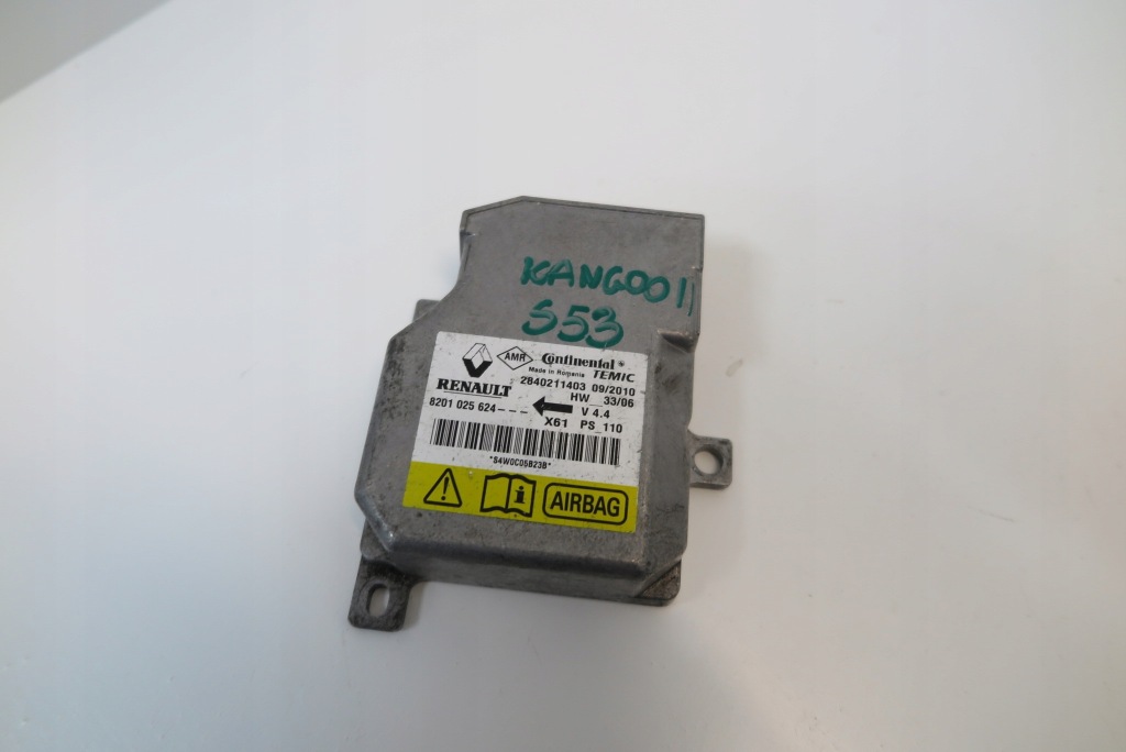 фото №1, Модуль датчик подушка безпеки подушок повітряних renault kangoo ii 8201025624