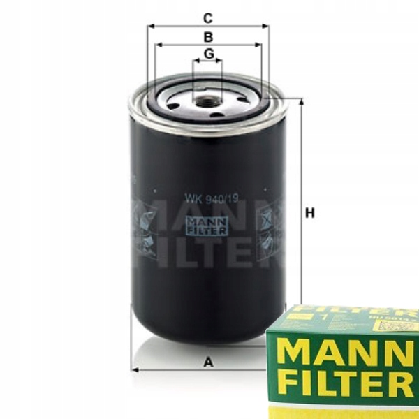 Купить Фильтр топлива mann-filter wk940/19
