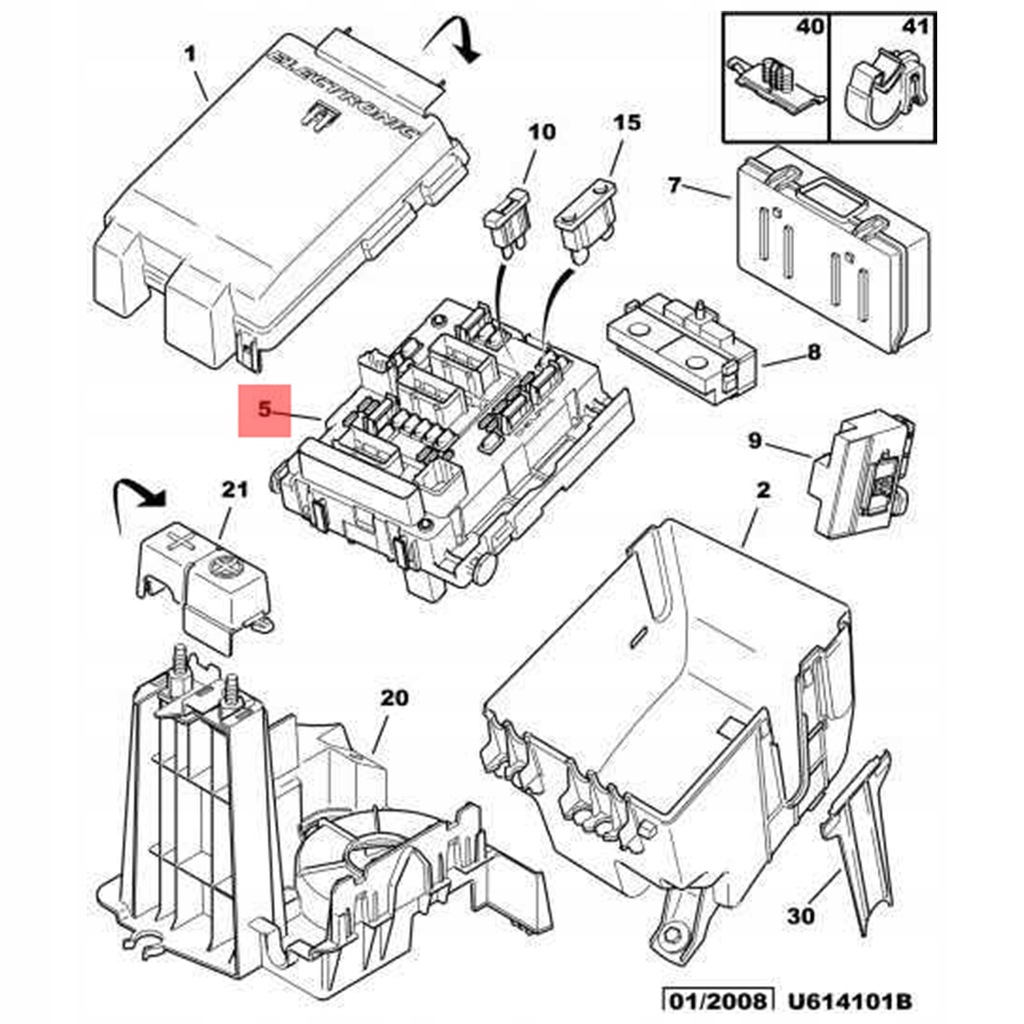 фото №11, Модуль bsm коробка предохранителей c3 c5 p 206 307 partnr 02- 6500y1