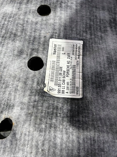 фото №7, 99155101108 пол обшивка porsche 911