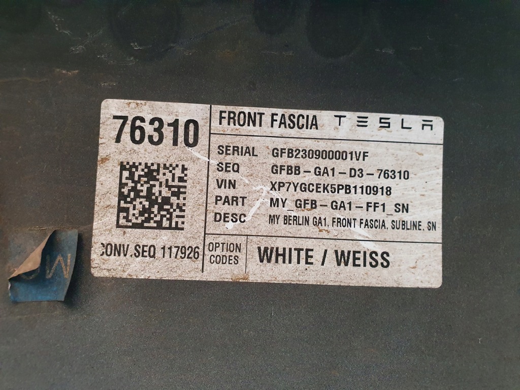 фото №10, Бампер tesla y model y перед передній