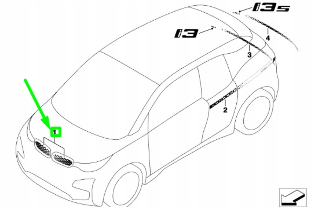 фото №7, Bmw i3 i01 набор пленка do передней декоративной защита радиатора новый orygin